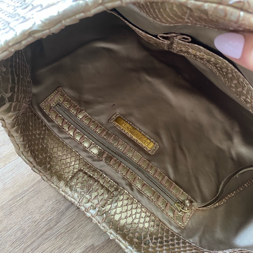 Gold/ Chrome Authentic Python Devi Kroell Hobo/Ha… - image 4